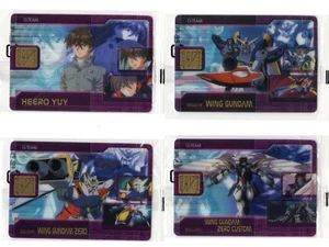 4 pcs plastic card Gundam Wing W anime Heero Yuy XXXG-01W XXXG-00W0 DX07-035-152 - Picture 1 of 9