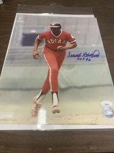 Frank Robinson Autographed 11x14 Cleveland Indians Hall Of Fame 1982 JSA - Picture 1 of 5