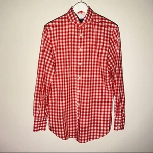 Kent & Curwen Red Gingham Button Down Shirt Size Small - Picture 1 of 7