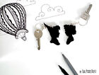 Set of 2 key chains - Peter Pan and Wendy Silhouettes