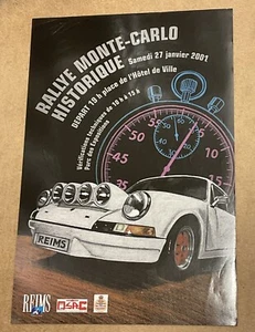 RALLY MONTE CARLO 2001 OFFICIAL POSTER SPORTS CAR PORSCHE 911 RACING HISTORIC - Picture 1 of 7