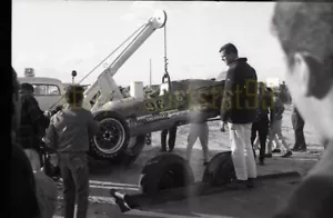 Johnny Rutherford's Wrecked Car - 1968 USAC California 200 - Vtg Race Negative - Picture 1 of 2