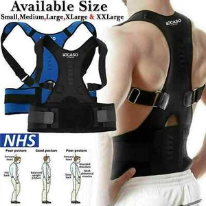 Magnetic Back Support Belt Brace Lumbar Posture Corrector Pain Shoulder Neoprene - Picture 1 of 3