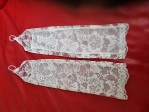 Brauthandschuhe , ivory, Spitze. - Bild 1 von 2