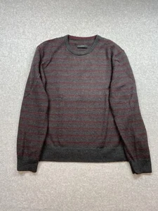 Falke Pullover Herren Large grau gestreift Schurwolle Pulli kuschelig Y2K Streetwear - Bild 1 von 8