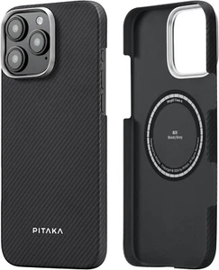 PITAKA Magnet Hülle für iPhone 16 Pro leicht und dünn Aramidfaser Schutz - Bild 1 von 8