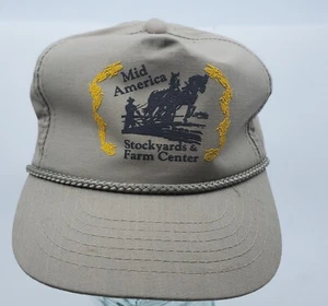 VTG Mid America Stockyards Bristow Ok Snap Back Adjustable Cap Hat X4 - Picture 1 of 8