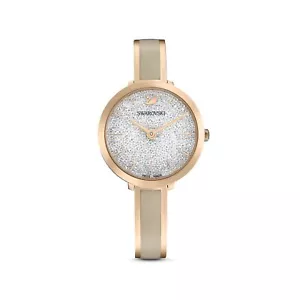 Swarovski Gray Watch Made in Switzerland White Waterproof Crystalline Delight - Picture 1 of 6