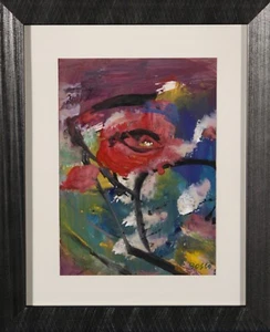 Pierre Bosco - Peinture originale - Gouache - Fleur - Imagen 1 de 2