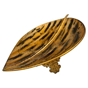 Dollar General Metall FUSS TABLETT Blattform Distressed für Kerzen Pflanzen - Bild 1 von 7