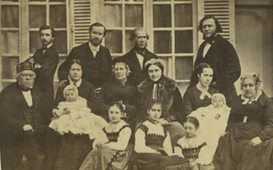 France Gournay? Famous? Family Portrait Outdoor Old Photo 1870 - Imagen 1 de 3