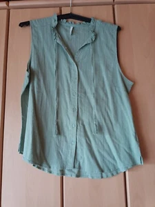 Schöne ärmellose BLUSE Gr.L mit silbernen Fäden - ungetragen, Neu... - Bild 1 von 4