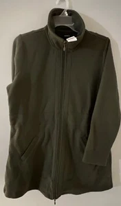 Torrid Fall Full Zip Long Knit Anorak Jacket Coat Army Green Women’s SZ 1X NEW - Picture 1 of 18