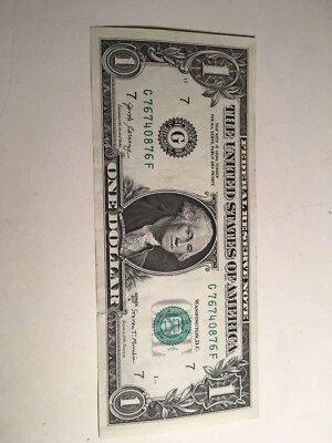 Fancy $1 Bill Independence Day 76 Bookends & 7/4/08 Birthday - Image 1 of 4