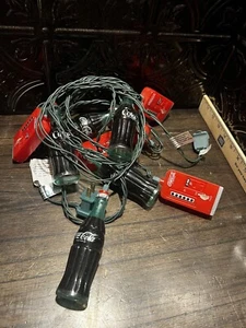 VINTAGE COCA COLA STRING LIGHTS 10 FT COKE BOTTLES AND COKE RED VENDING MACHINES - Picture 1 of 7