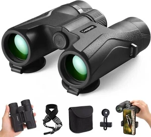 Compact Waterproof Binoculars for Adults & Kids - Perfect for Hiking and Birding - Picture 1 of 8