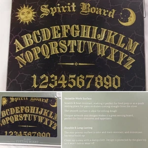 OUIJA SPIRIT GLASS CUTTING BOARD HALLOWEEN DINING PARTIES SPOOKY LIKE THE GAME - Picture 1 of 13