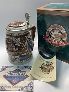 ANHEUSER BUSCH BUDWEISER CB1 CLYDESDALES STEIN 1995 edizione membri charter nuovo con scatola - Foto 1 di 11
