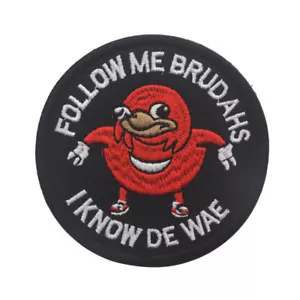 I KNOW DE WAE TACTICAL FOLLOW ME BRUDAHS TACTICAL HOOK LOOP PATCH BADGE DARK - Picture 1 of 3