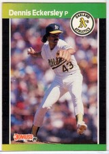 1989 DONRUSS #67 DENNIS ECKERSLEY IN EXMT CONDITION