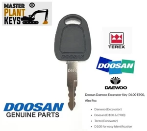 Doosan D100 E900 Genuine Master Plant Key for Doosan, Daewoo, Terex Excavators  - Picture 1 of 1