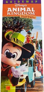 Disney Animal Kingdom Guida Mappa Brochure 2002 Souvenir Nahtazu Color Parco Tematico - Foto 1 di 3