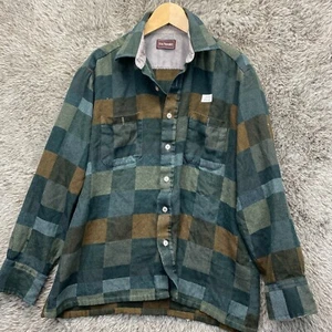 Vintage Tranditionalist Flannel Shirt Men Size Large Plaid Green PLEASE READ - Picture 1 of 9
