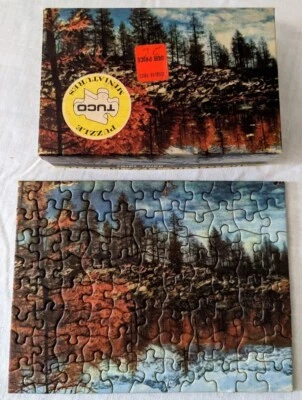 Vintage miniature Tuco triple thick puzzle, Azzuro Lake, Italy Series #300  - Image 1 of 4