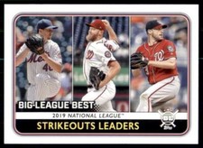 2020 Big League Base #258 Max Scherzer Jacob deGrom Stephen Strasburg