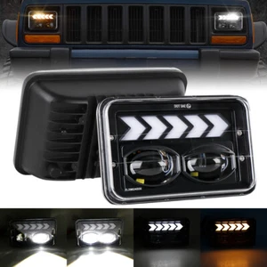 2PCS 4x6" LED Headlights Sealed Hi/Lo Beam w/DRL For Chevrolet Caprice 1977-1986 - Foto 1 di 8
