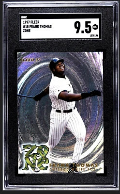 1997 Fleer Zone Insert #18 FRANK THOMAS HOF SGC 9.5 MT+ POP 1/NONE HIGHER - Image 1 of 2
