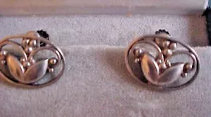 Rare Jensen Denmark Sterling Silver 51 Earrings - Picture 1 of 3