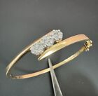 Bracelet bracelet fleur or jaune 14 carats rond naturel G/VS diamant 0,42 ct 11,9 gr