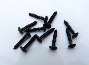 Schwarze selbstschneidende runde gewölbte Kopfschrauben 3 mm x 15 mm 10er-Pack - Bild 1 von 2