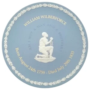Wedgwood Blue Jasper Slavery Plate - Am I Not A Brother And A Man - Picture 1 of 2