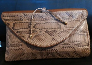 Handtasche Clutch Schultertasche Umhängetasche, IRV vorhanden, Schlange, Python? - Bild 1 von 12