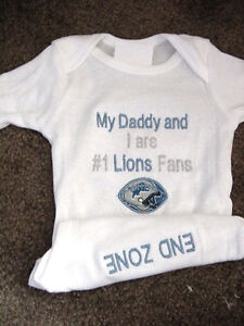 Detroit Lions Football NFL Baby Infant Newborn Boys Girls Bodysuit Creeper 