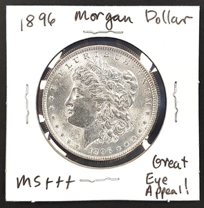 1896 Morgan Dollar! Sharp details! NO RESERVE! - Picture 1 of 4