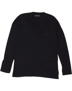 FRENCH CONNECTION Mens Top Long Sleeve Large Navy Blue DK54 - Picture 1 of 3