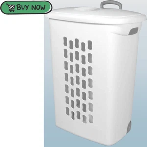 Sterilite Ultra Wäschekorb auf Rädern mit Deckel, Griff und Rollen Neu - Bild 1 von 4