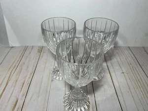 Mikasa Park Lane Crystal Water Goblets 6.7in Discontinued Set of 3 - Picture 1 of 8