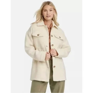 Women's Universal Thread Wool Blend Brushed Oversized Shacket Jacket size XXL - Picture 1 of 5