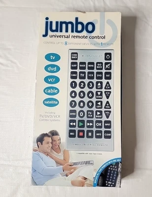 Emerson Jumbo Universal Remote Control ~Extra Large Soft Touch Buttons~ Open Box - Image 1 of 3