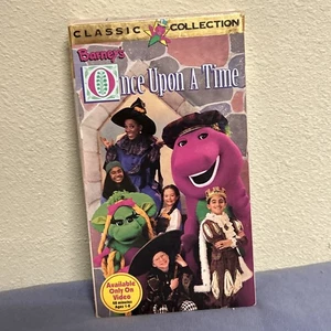 Barney Once Upon a Time VHS 1996 Vintage Cartoon Classic Collection White Tape - Picture 1 of 6