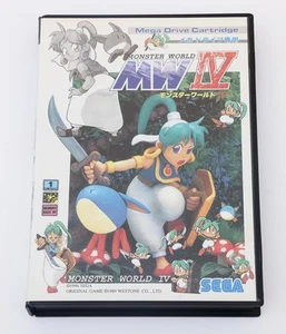 Monster World IV 4 - Original Sega Mega Drive MD JP Japan Reg Card - Complete - Picture 1 of 11