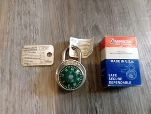 Vintage American Lock Company Combination Padlock Combo In Box NOS - Picture 1 of 5