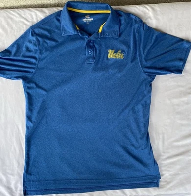 Polo Coliseo Para Hombres XL X-Large Ucla Bruins Logo Azul Poliéster Manga Corta Foto 1 de 4