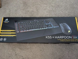 Corsair Gaming K55 + HARPOON RGB Gaming Tastatur und Maus Combo (brandneu) - Bild 1 von 4