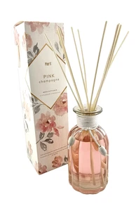 Pier 1 Reed Diffuser Set Pink Champagne 10 oz Fragrance Oil Air Freshener - Picture 1 of 11