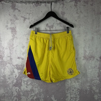 耐克复古短裤巴塞罗那足球黄色男式 L 码 — 第 1/4 张图片